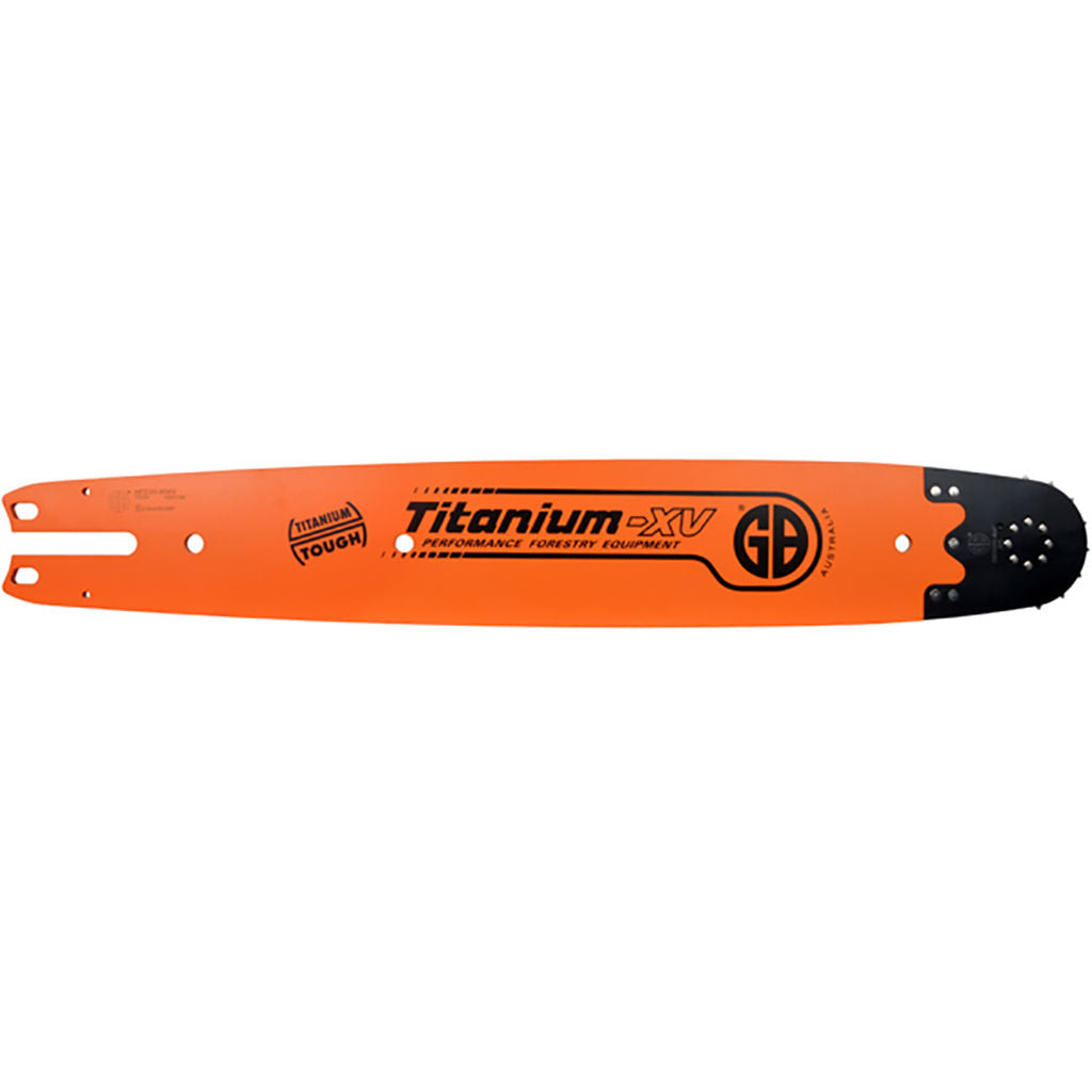 HARVESTER 23 inch GB replacement nose titanium XV chainsaw bar, SKU GBFHF2-23-80XV, .404 pitch .080 gauge