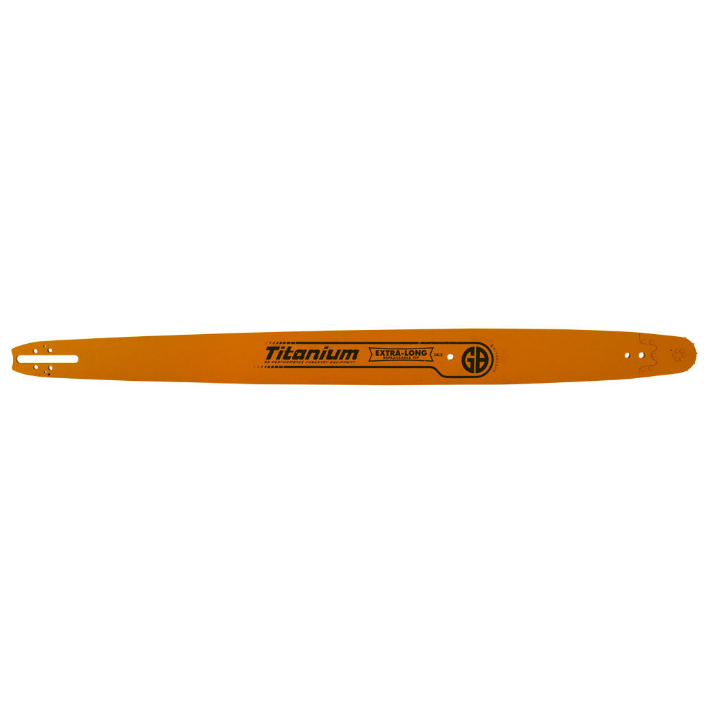 HARVESTER 44 inch GB extra long titanium replacement nose guide bar, .404 inch pitch, .063 inch gauge, SKU GBFHS44-63RQ