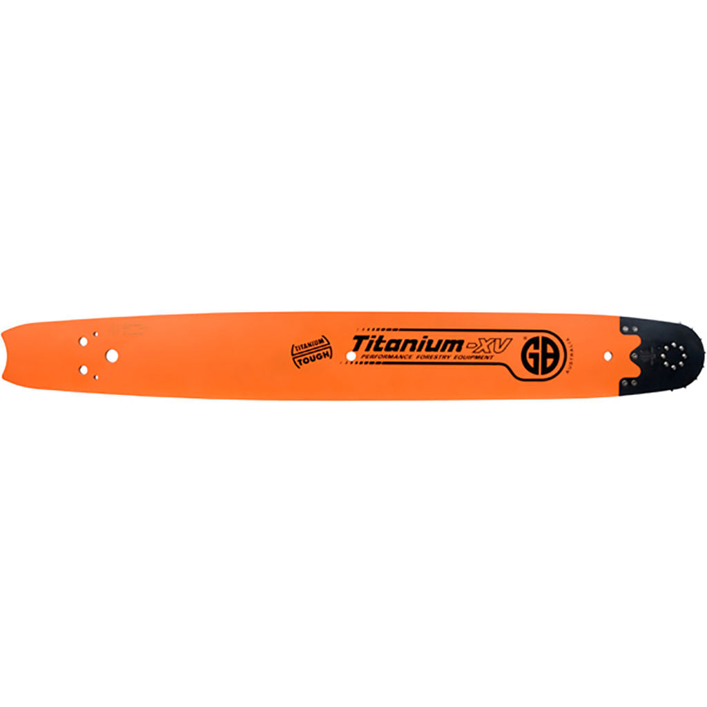 HARVESTER 30 inch GB Titanium XV replacement bar nose, SKU GBFVB30-80XV, for .404 inch pitch .080 gauge chain