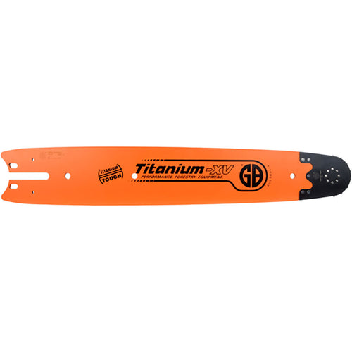 HARVESTER 25 inch GB replacement nose Titanium XV chainsaw bar, .404 inch pitch, .080 inch gauge, SKU GBFWF2-25-80XV