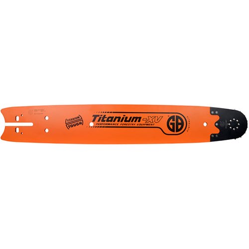 HARVESTER 25 inch GB replacement nose Titanium XV chainsaw bar, .404 pitch .080 gauge, SKU GBFWM4-25-80XV