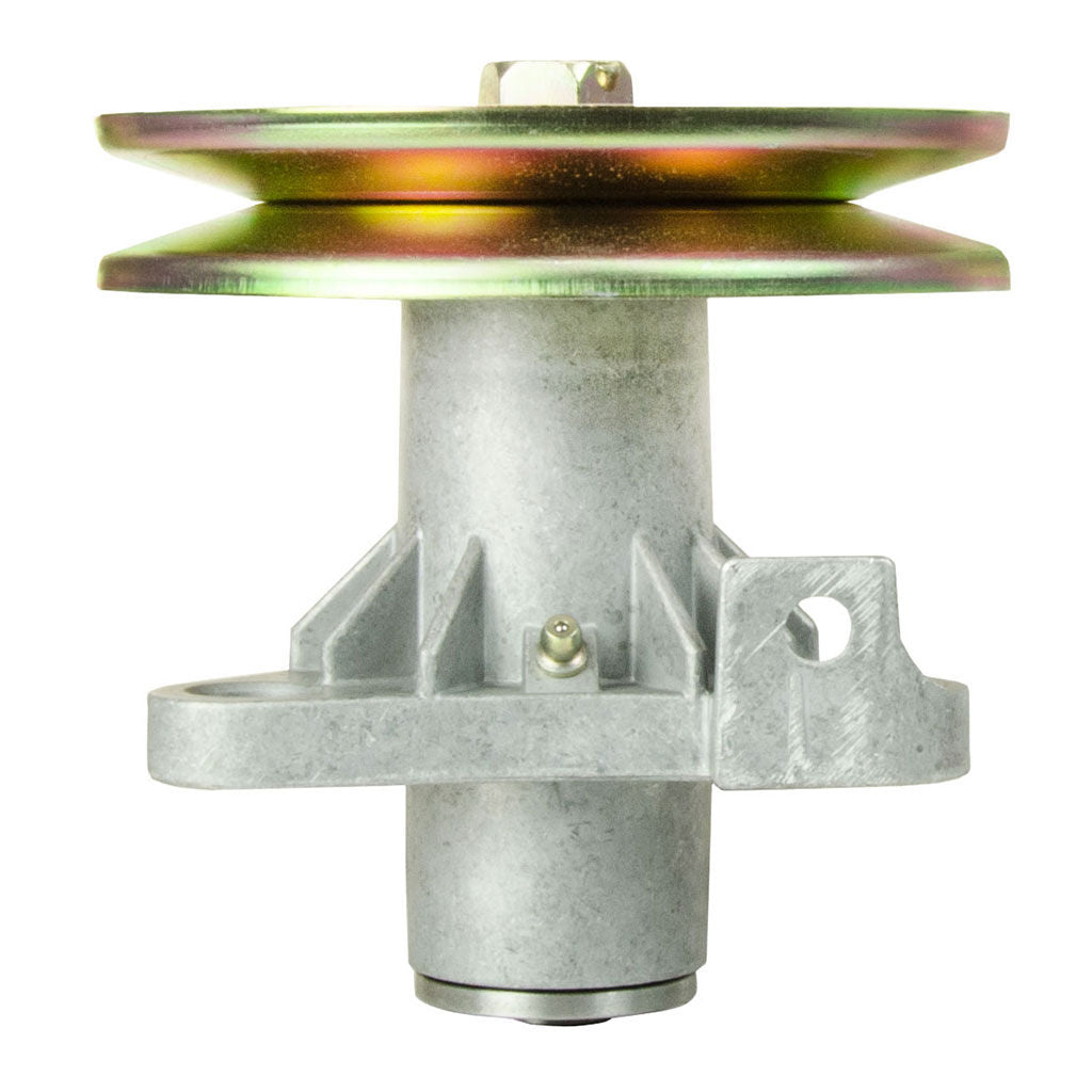 Non-genuine John Deere Sabre spindle assembly, SKU JAS6598, metal deck spindle unit shown on its own