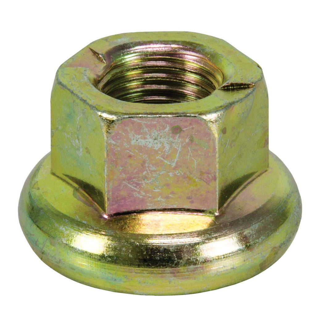 Murray jackshaft nut JAS7780 with 9/16 inch UNF thread, replacement fastener for mower spindle assembly
