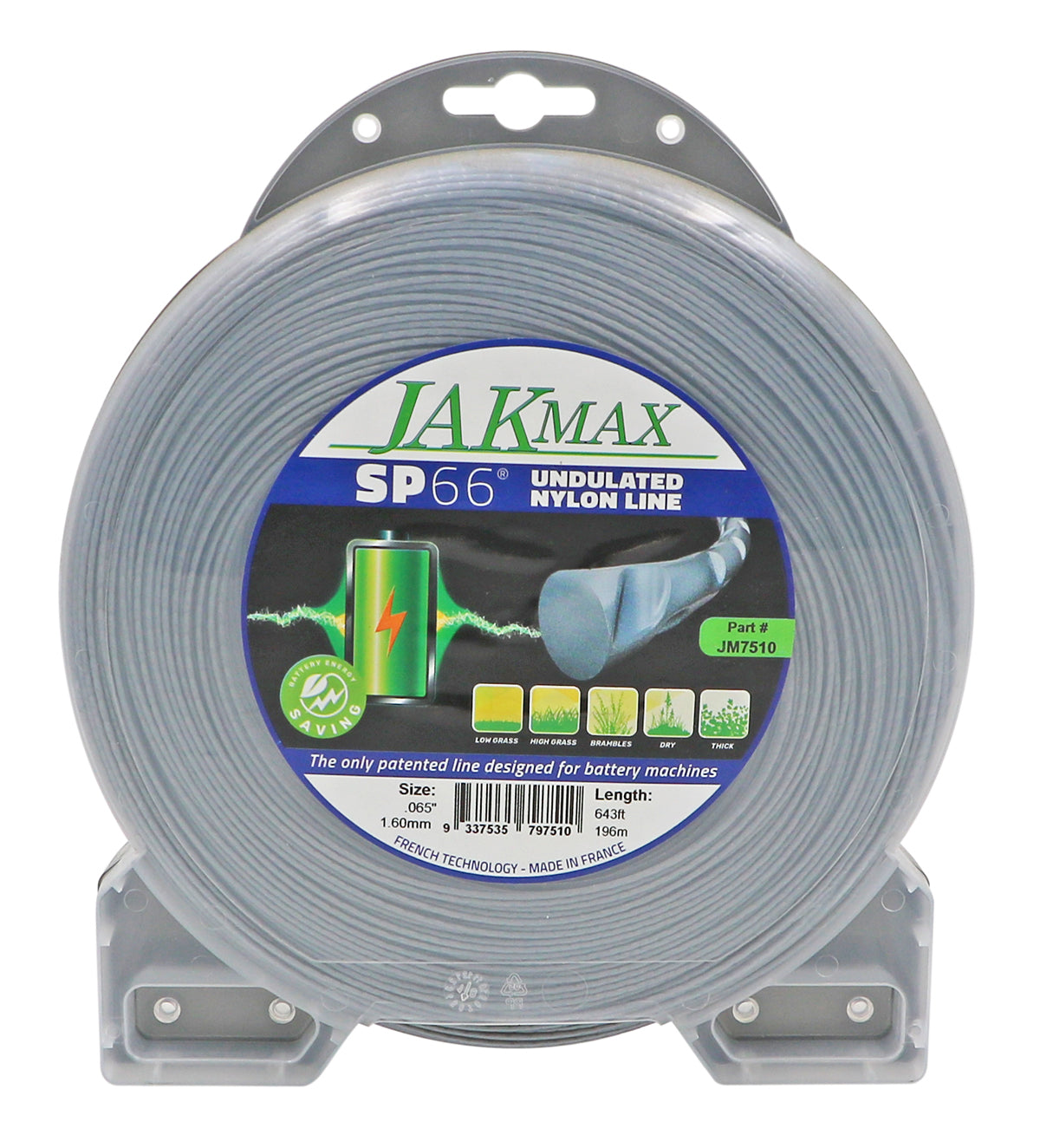 1lb Donut - .120"/3.00mm - SP66 Undulated Nylon Line By Jakmax - featured image