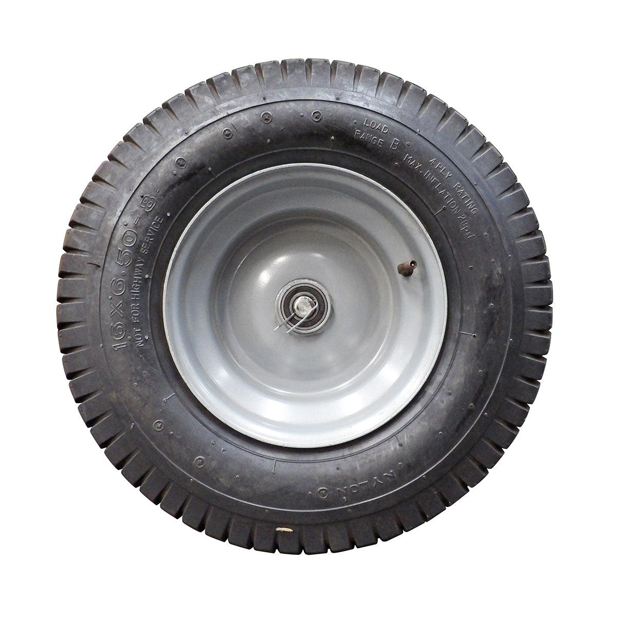 Poly Tipper Trailer Spare - Extra Big Wheel 16x6.50-8, 150mm By Jakmax - W Poly Tipper Trailer Wheel 16x6.50-8 - W - 1