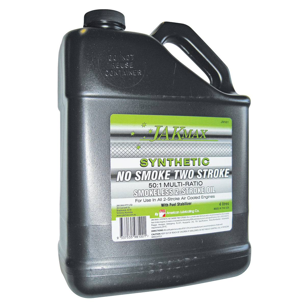 2 Stroke Full-Synthetic - 4 Litre (4 x 4 Litre) By Jakmax - featured image