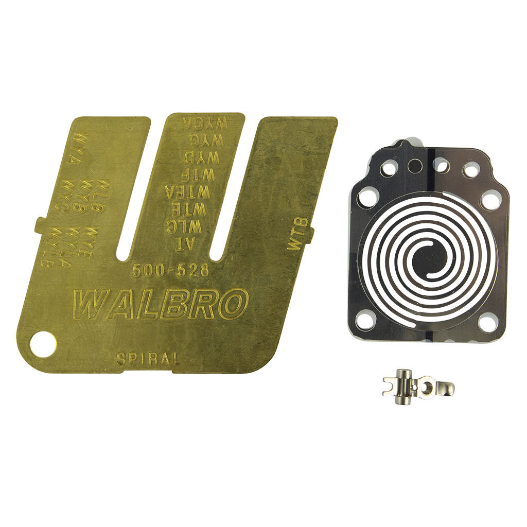 Genuine Walbro K1-WYTA spiral diaphragm upgrade kit with teflon centre diaphragm, gaskets and brass ″W″ gauge