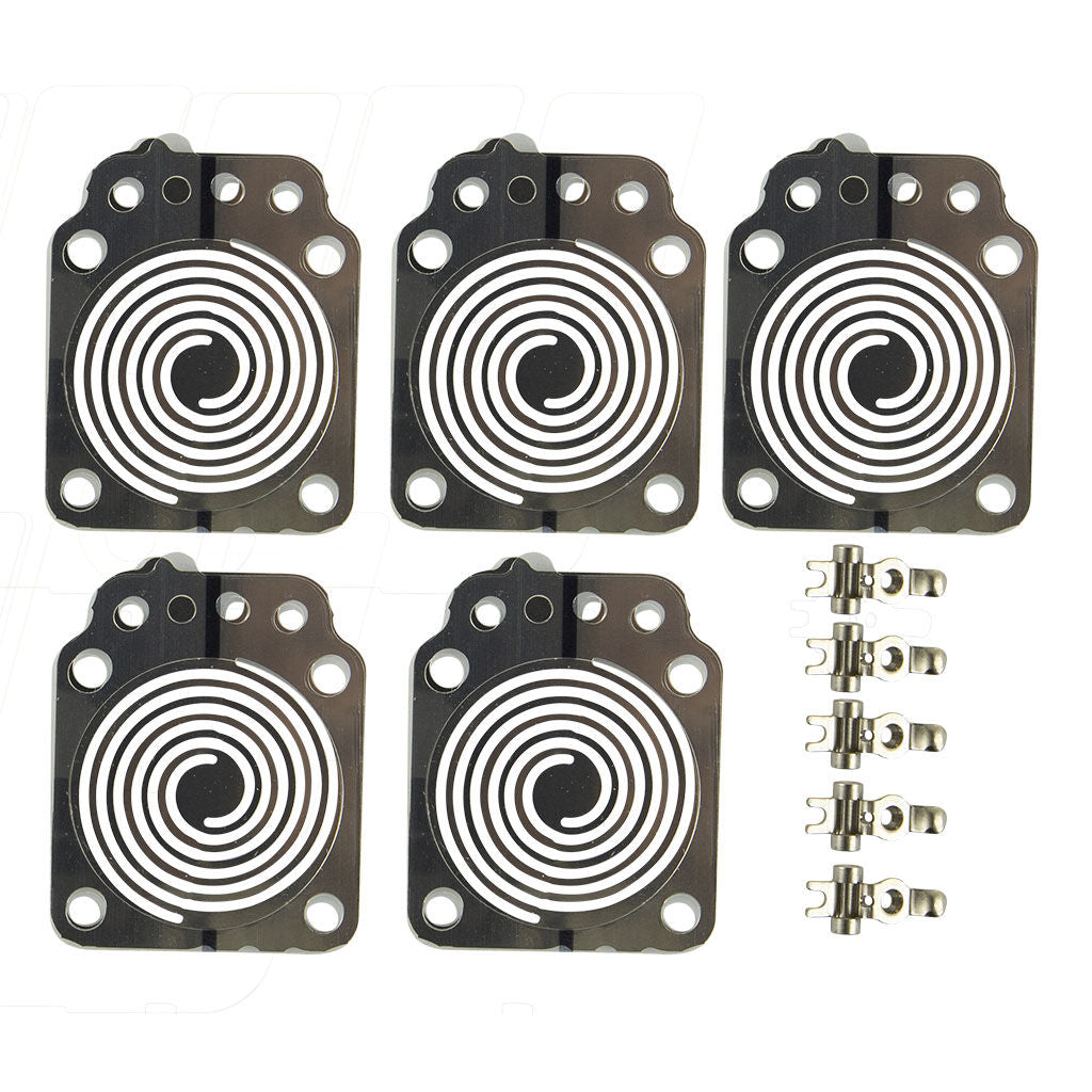 Walbro K6-WYTA spiral metering diaphragm upgrade kit 5-pack with Teflon membrane and stainless steel spiral diaphragm