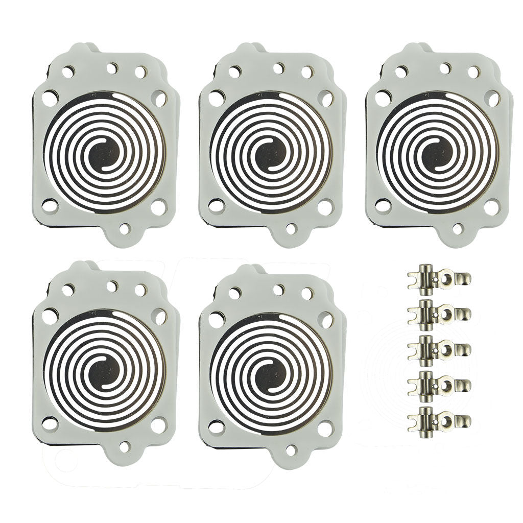 Genuine Walbro K8-WYTA spiral metering diaphragm upgrade kit 5-pack with installation sleeve and gaskets