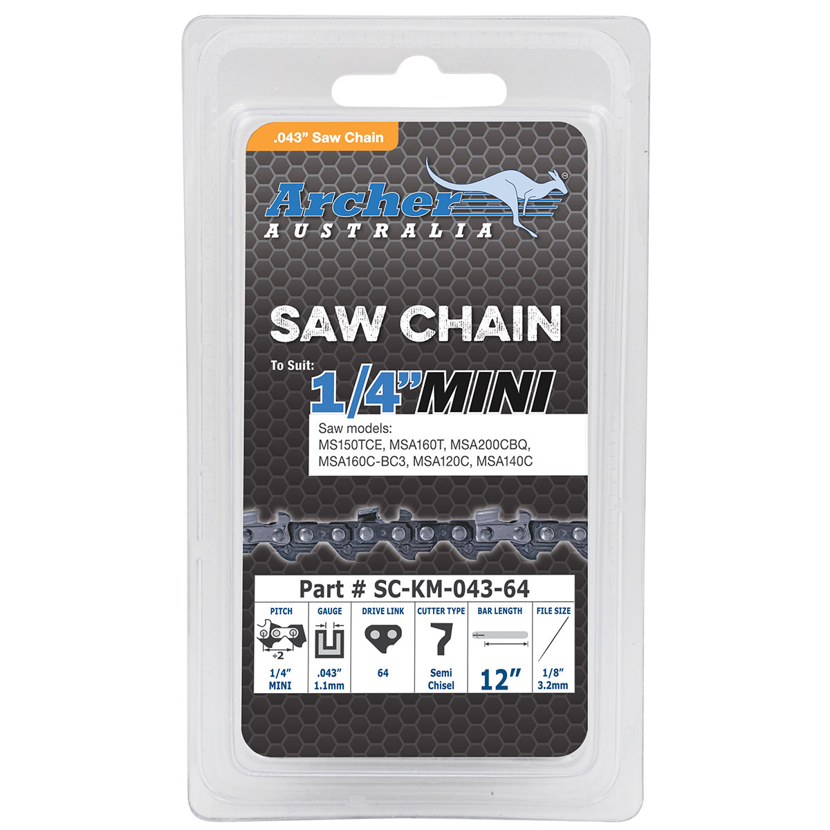Chain Loop Semi Chisel - 1/4 Mini, .043, 28DL By Jakmax - 043-28DL - featured image