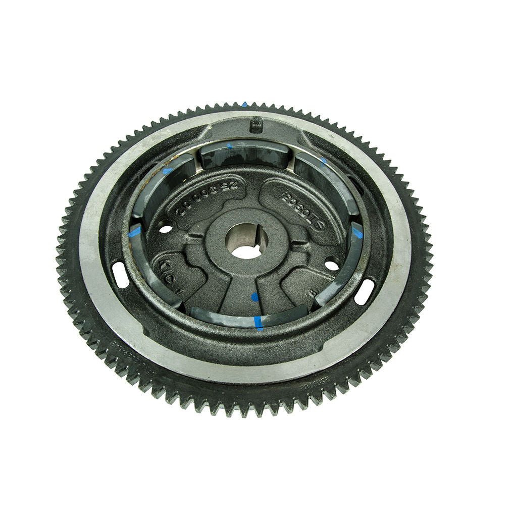 Genuine KOHLER flywheel part KOH3202522-S for SV710-SV830 and KT610-KT620 engines, showing metal flywheel with ring gear.