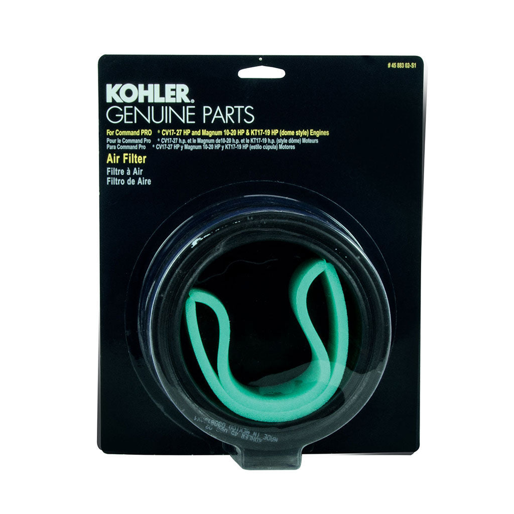 Kohler air filter kit KOH4588302-S1 round filter with pre-filter, 6 1/8 inch outside diameter
