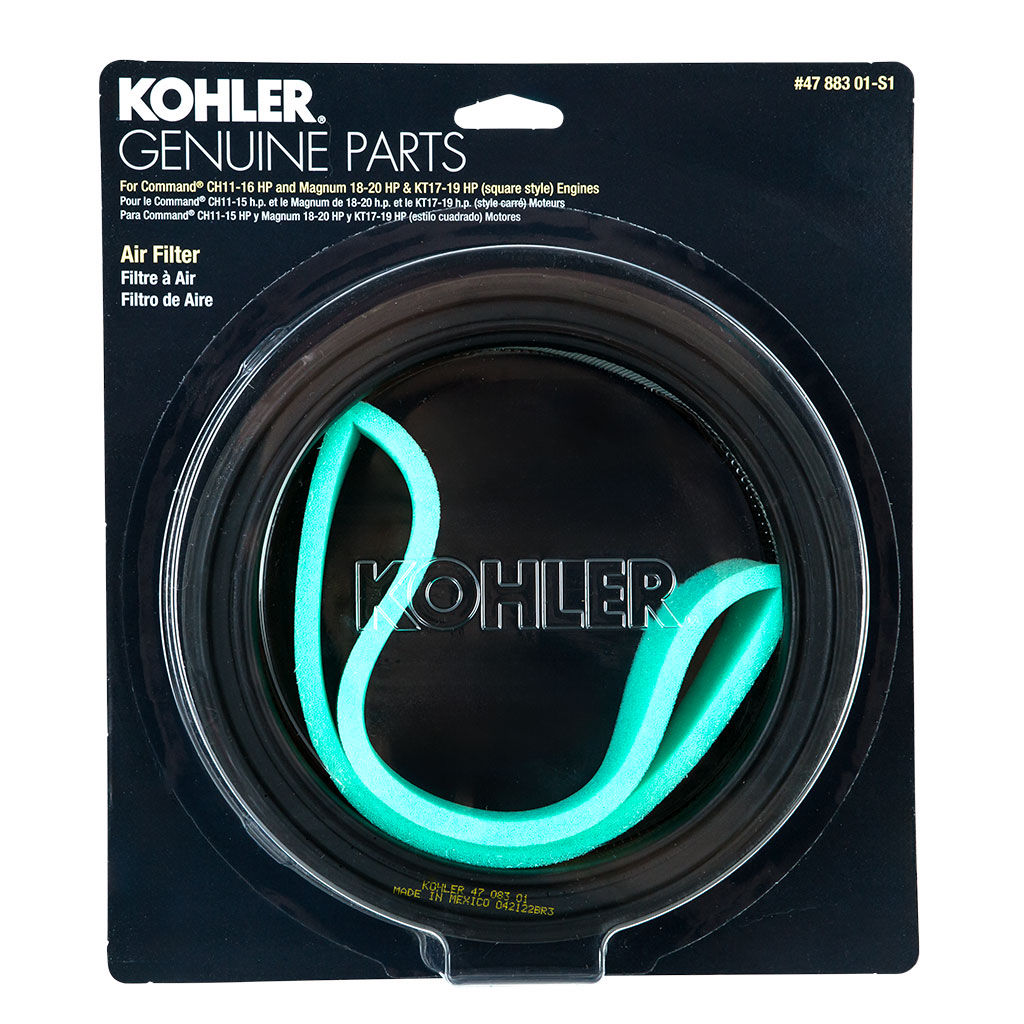KOH4788301-S Kohler replacement air filter and foam pre-filter kit, round cartridge with 7 inch outside diameter