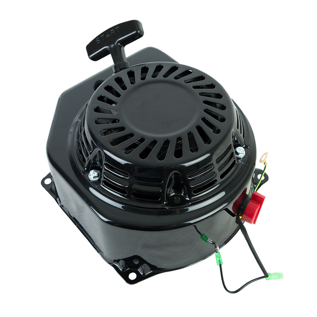 Loncin recoil starter assembly for G200F and SSU525ALS engines, SKU LON193490011-0057, showing pull-start housing and handle