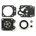 OREGON OMKD10-WYS gasket and diaphragm carburettor kit components laid out for small engine repair