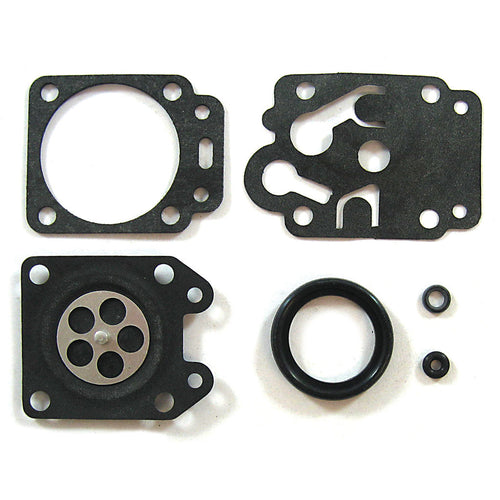 OREGON OMKD10-WYS gasket and diaphragm carburettor kit components laid out for small engine repair