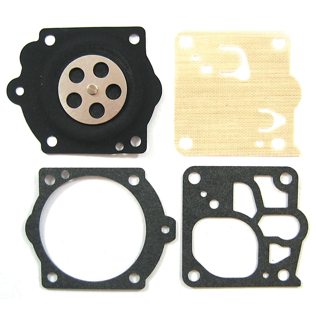 Genuine Walbro D12-WG diaphragm and gasket set, SKU OMKD12-WG, showing carburettor diaphragms and gaskets