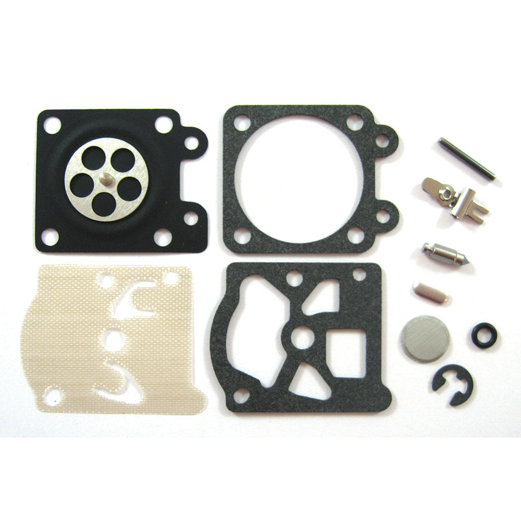Genuine Walbro K10-WTE diaphragm and gasket set for WTE carburettors, SKU OMKK10-WTE, showing gaskets and diaphragms