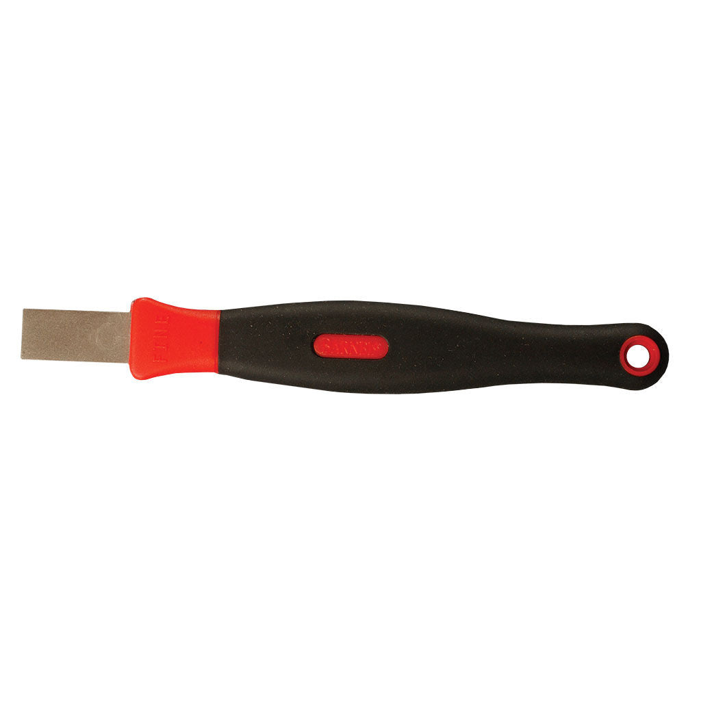 Barnel USA B-Sharp diamond sharpener PRNB-SHARP, 6 inch dual-sided diamond file with thermoplastic rubber grip handle