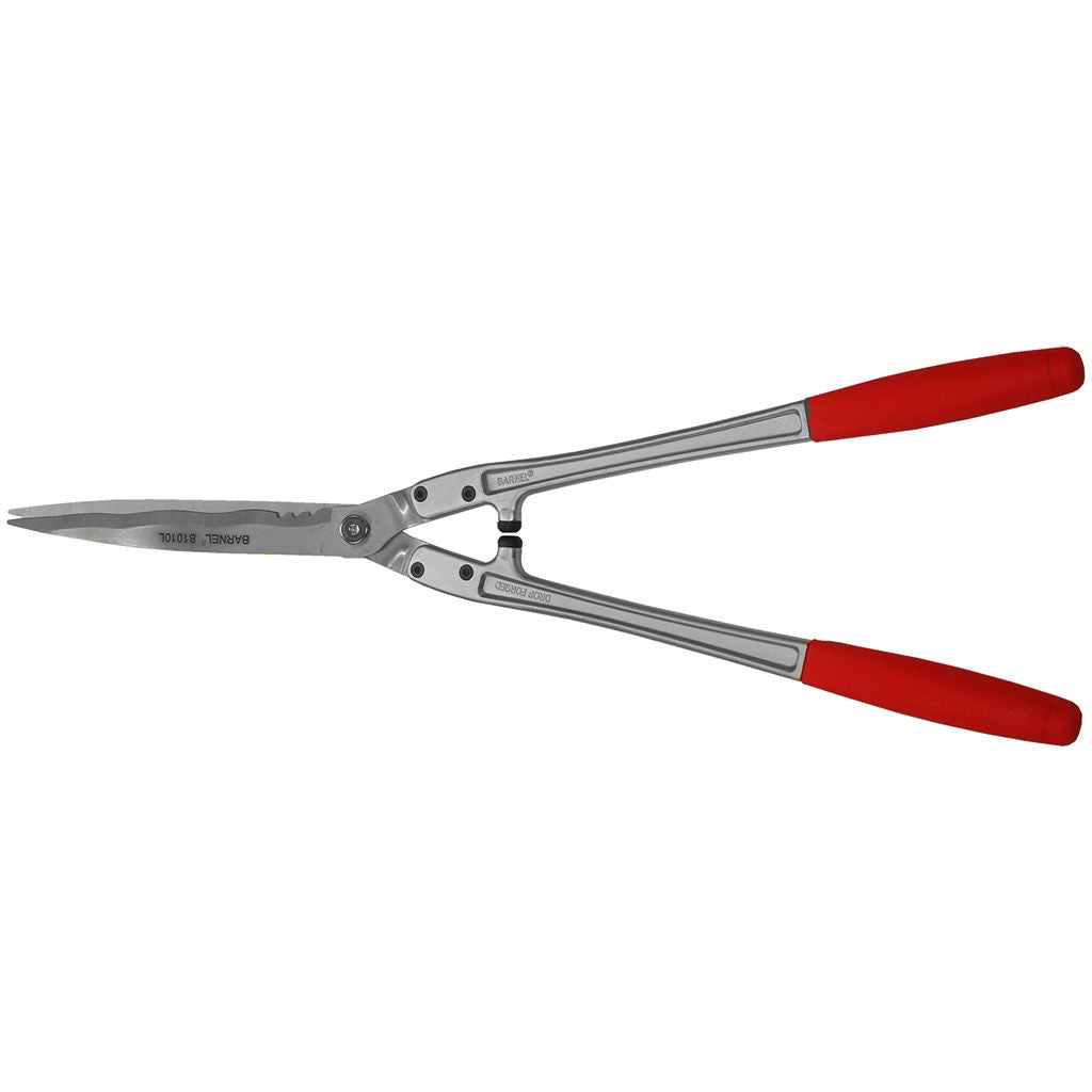 Barnel USA 28 inch forged hedge shear with wavy blades and TPR grips, SKU PRNB1010L