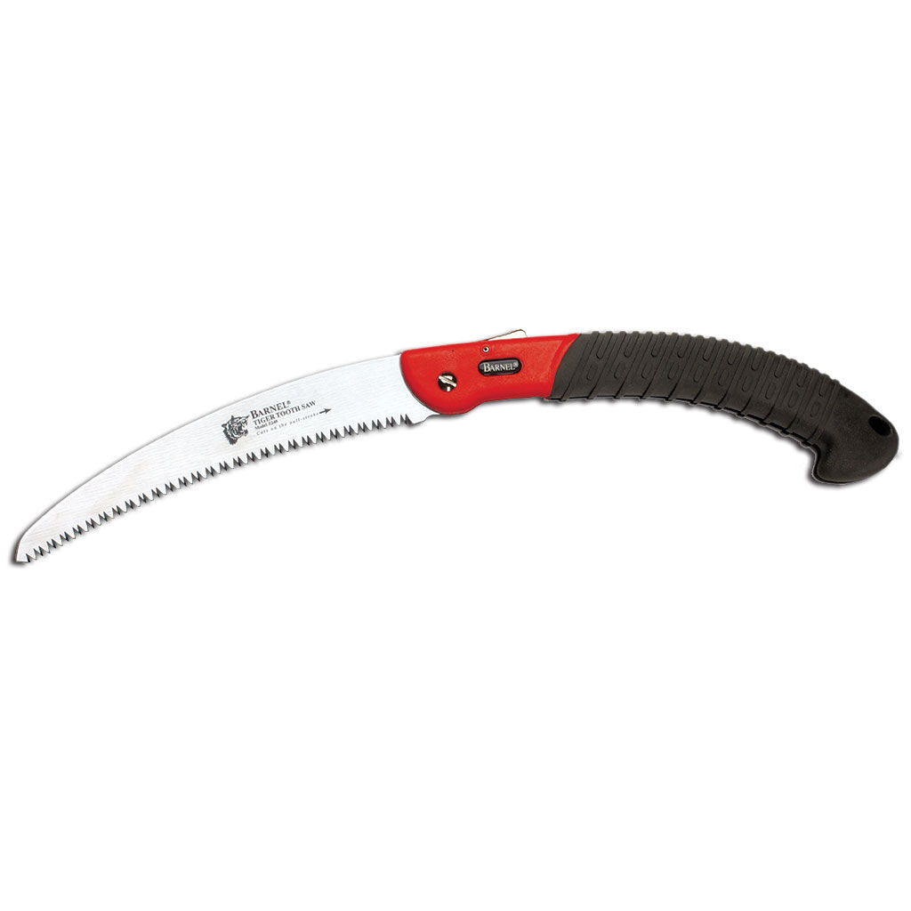 Barnel USA tri-edged curved blade folding handsaw, 10.5 inch 270 mm, SKU PRNZ270, with ABS handle and non-slip grip