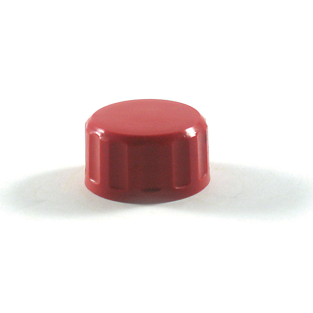 Black plastic brushcutter fuel cap replacement part, SKU PTC6286, suits Shindaiwa, shown on white background