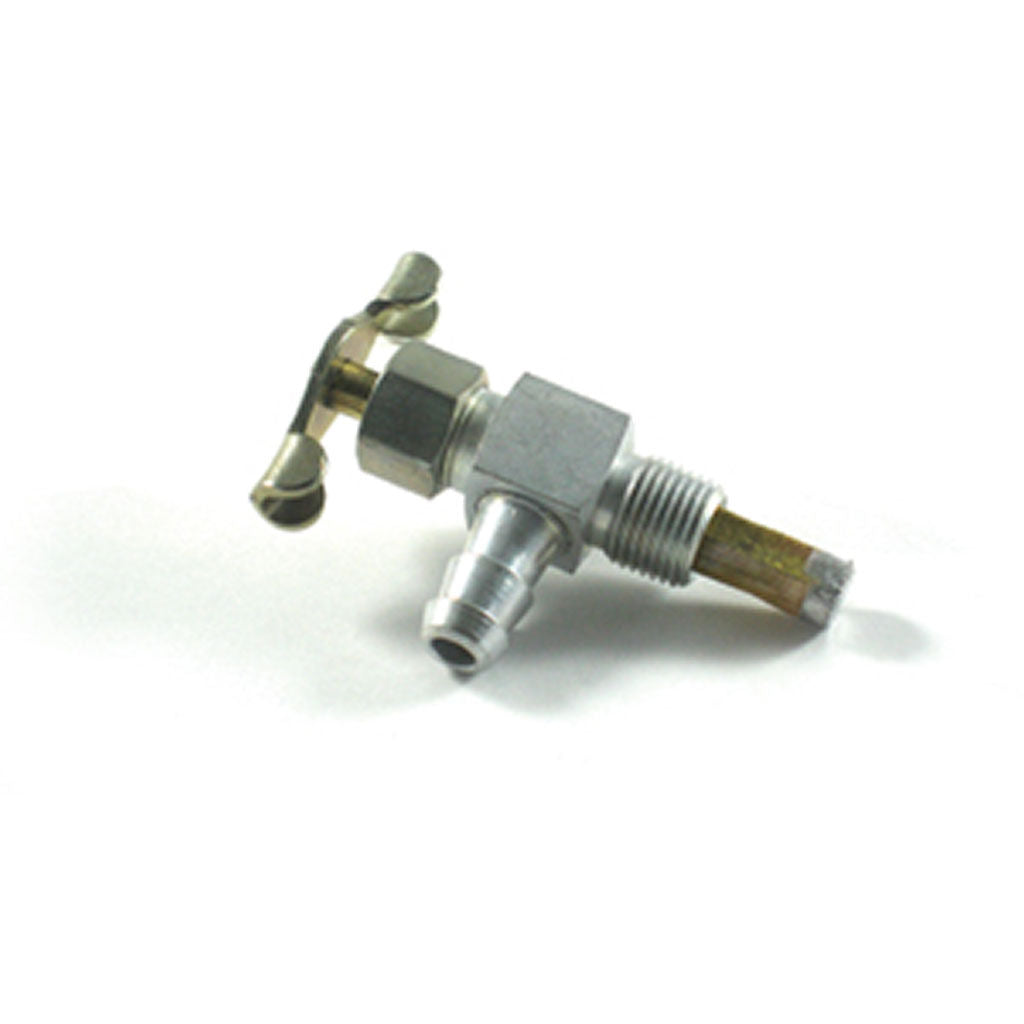 Petrol tap with 1/8 inch pipe thread and 1/4 inch nipple, SKU PTC794, for Briggs and Stratton and Gravely engines