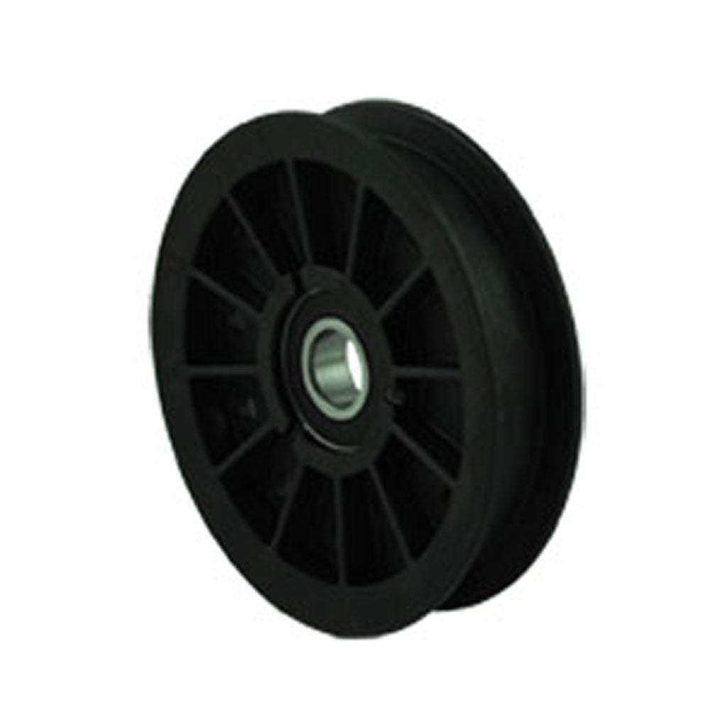 PUL10152 Universal plastic flat idler pulley with 4 9/16 inch outer diameter and central bore