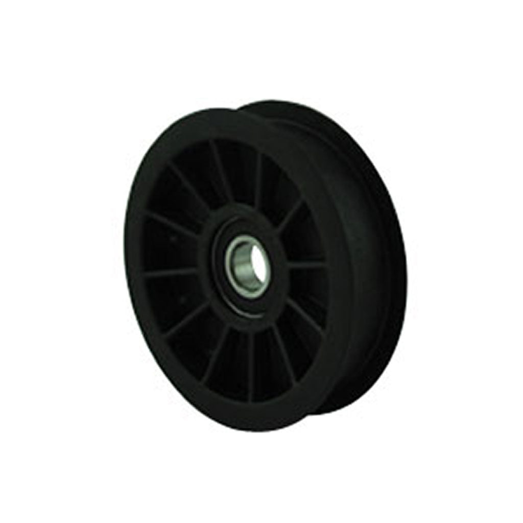 PUL10154 Universal plastic flat idler pulley with 4 5/8 inch outer diameter and 1 inch bore