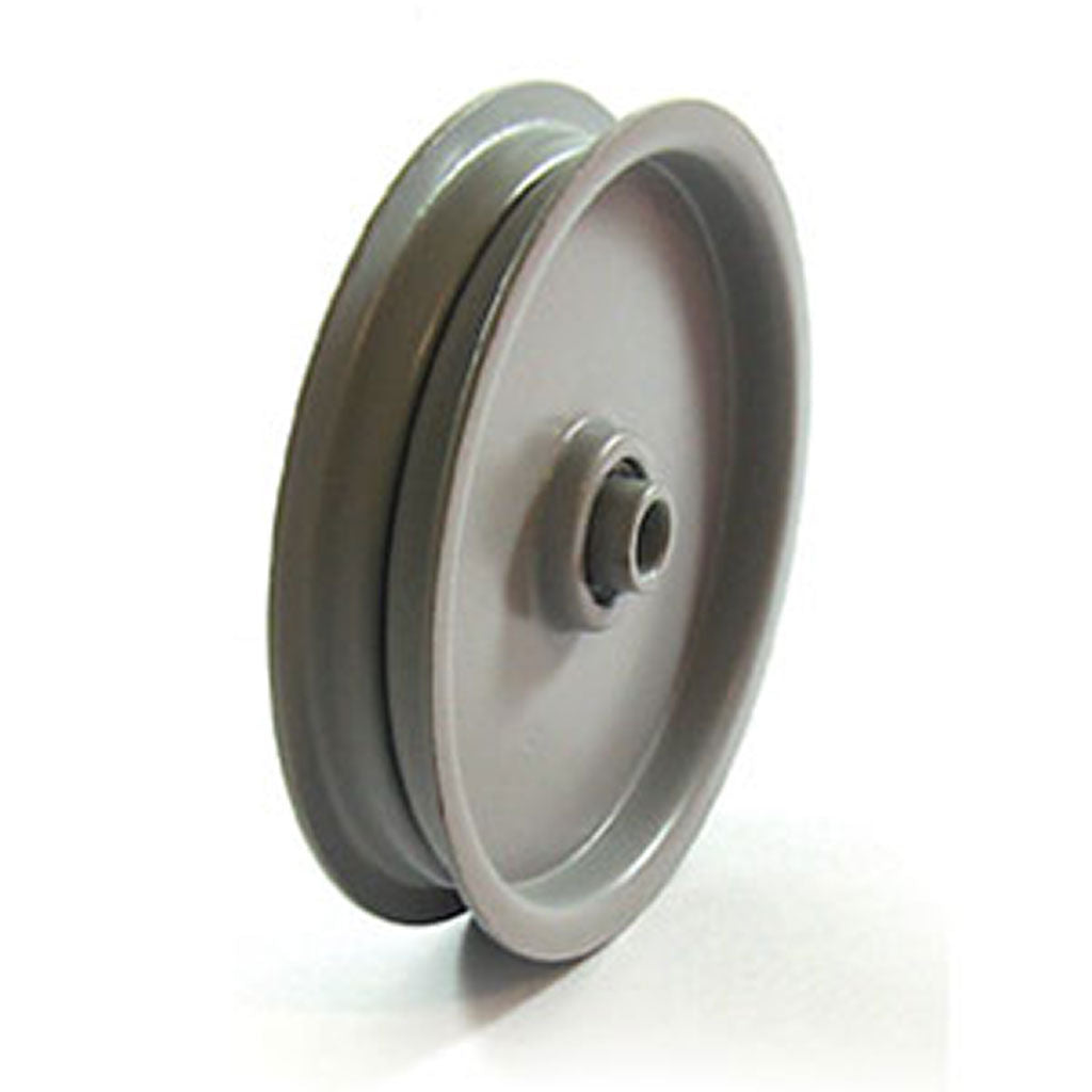 Steel flanged flat idler pulley with 4-1/2 inch outer diameter, SKU PUL2715, for Gravely and Massey Ferguson equipment
