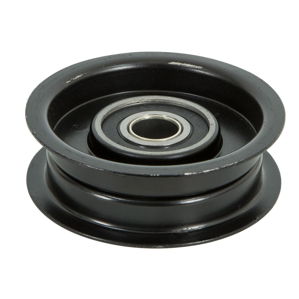 PUL5894 steel flat idler pulley with flange, 3-1/4 inch outer diameter, for Greenfield mowers