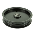 Steel flat idler pulley 6 3/4 inch outside diameter with 11/16 inch bore, SKU PUL8538, for BigDog and HUSTLER mowers