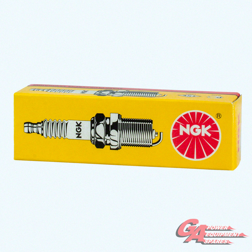 NGK B10ES spark plug #7928, SKU SPKB10ES, metal threaded plug with ceramic insulator