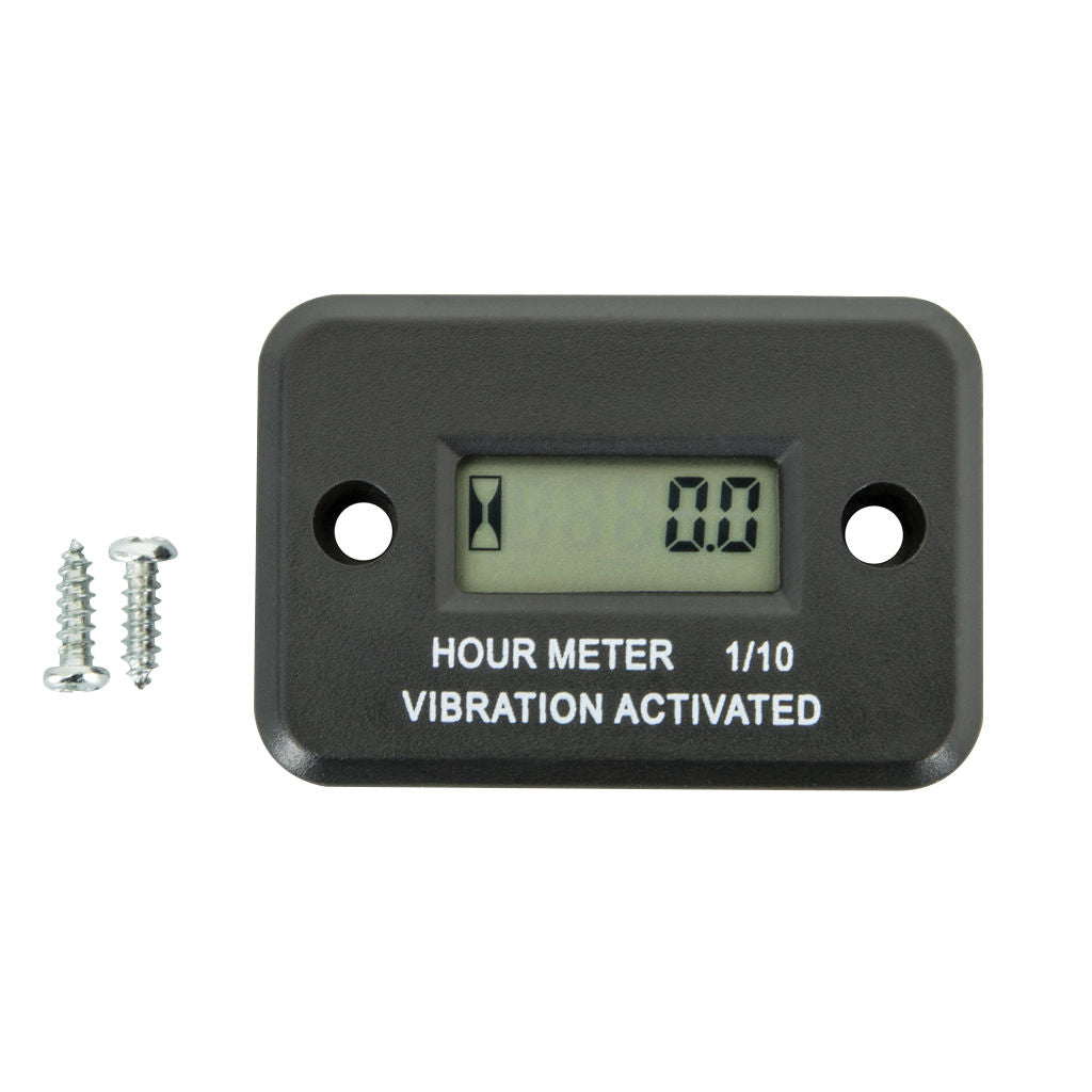 GA vibration hour meter TOL8073 with LCD screen, ABS housing and slide card packaging