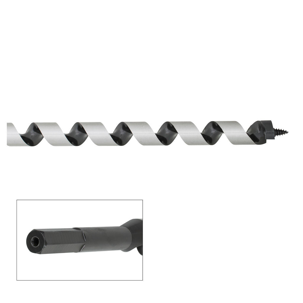 Gasparess wood auger bit TOL996300, 3/8 inch 10mm diameter, 18 inch 457mm long, spiral fluted timber drill bit
