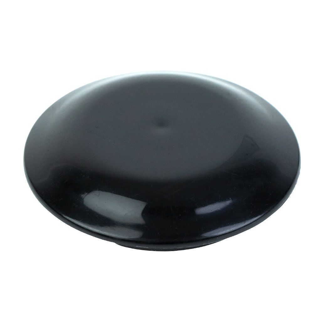 White plastic hub cap for Rover and selected Flymo mower wheels, SKU WWP1063
