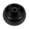 GASPARES WWP8666 anti scalp deck wheel for Ferris and Victa mowers, shown as a small black plastic deck wheel